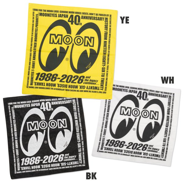 Photo2: MOONEYES 40th Anniv. Square Logo Bandanna (2)