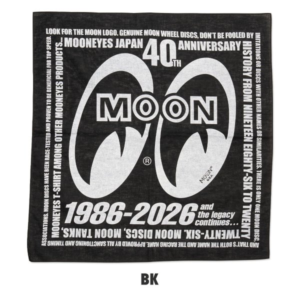 Photo3: MOONEYES 40th Anniv. Square Logo Bandanna (3)