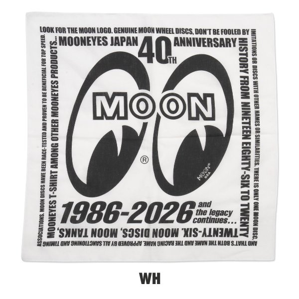 Photo4: MOONEYES 40th Anniv. Square Logo Bandanna (4)