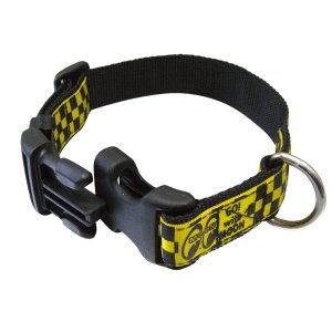 Photo: MOON Checker Doggy Collar  (M size)