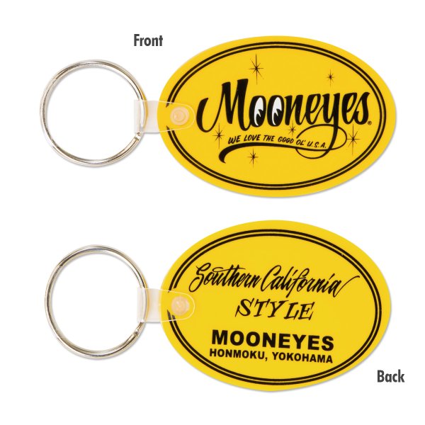 Photo2: MOONEYES Oval Rubber Key Ring (2)