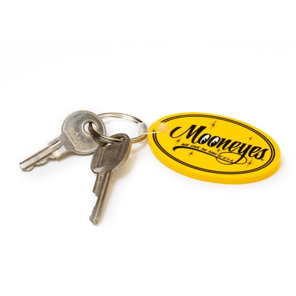Photo1: MOONEYES Oval Rubber Key Ring (1)