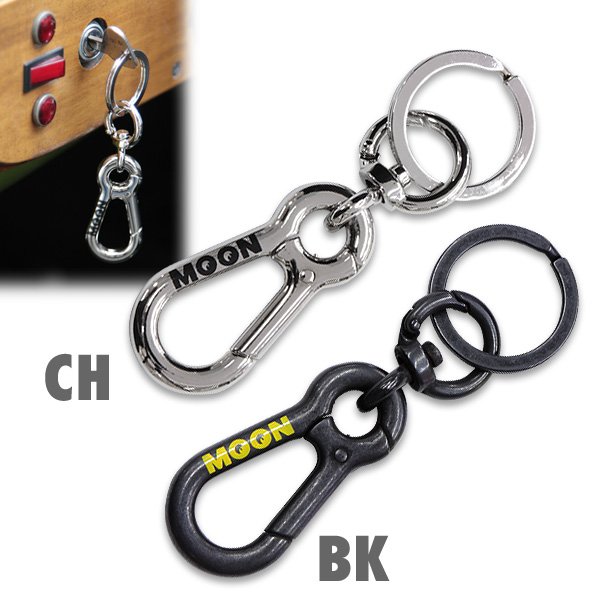 Photo1: MOON Double Carabiner key Holder (1)