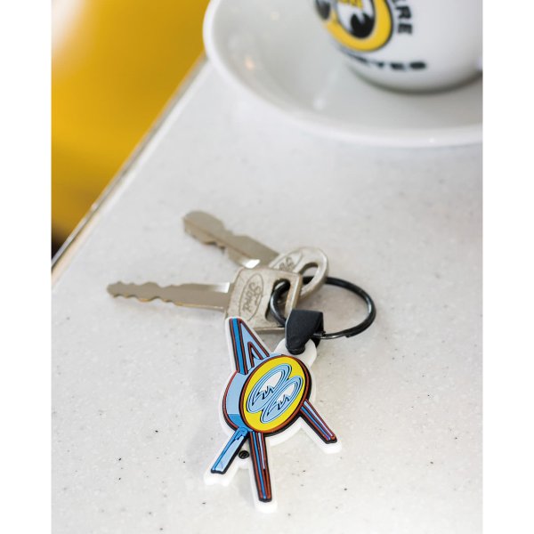 Photo1: MOON Cafe Neon Rubber Key Ring (1)