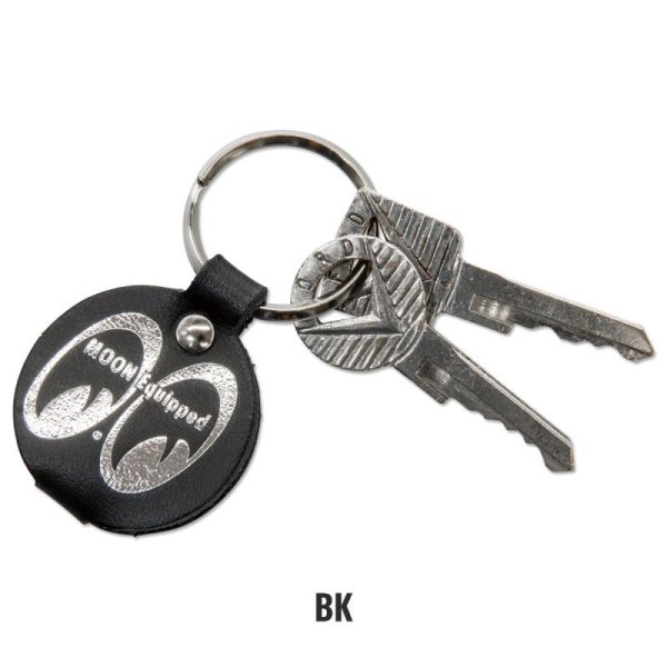 Photo4: MOON Equipped Round Leather Key Ring (4)