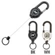 Photo3: MOON Equipped Carabiner Reel Key Ring (3)