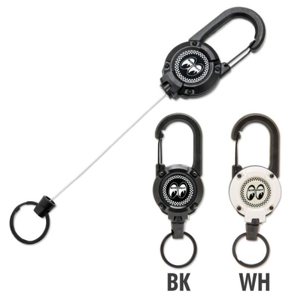 Photo3: MOON Equipped Carabiner Reel Key Ring (3)