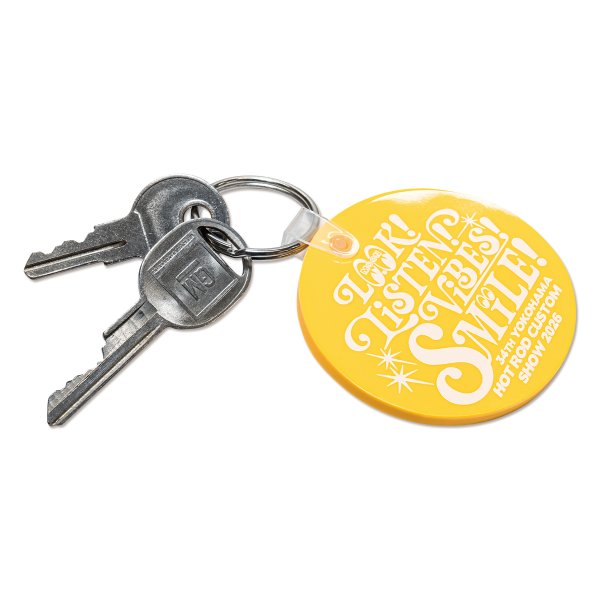 Photo1: HCS2026 LOOK! LISTEN! VIBES! SMILE! Key Ring (1)