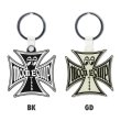 Photo1: MOON Equipped Iron Cross Key Ring (1)