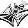 Photo4: MOON Equipped Iron Cross Key Ring (4)
