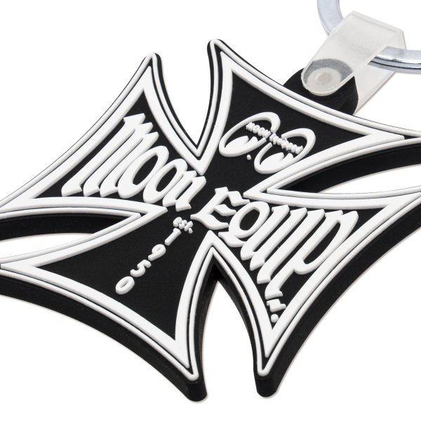 Photo4: MOON Equipped Iron Cross Key Ring (4)