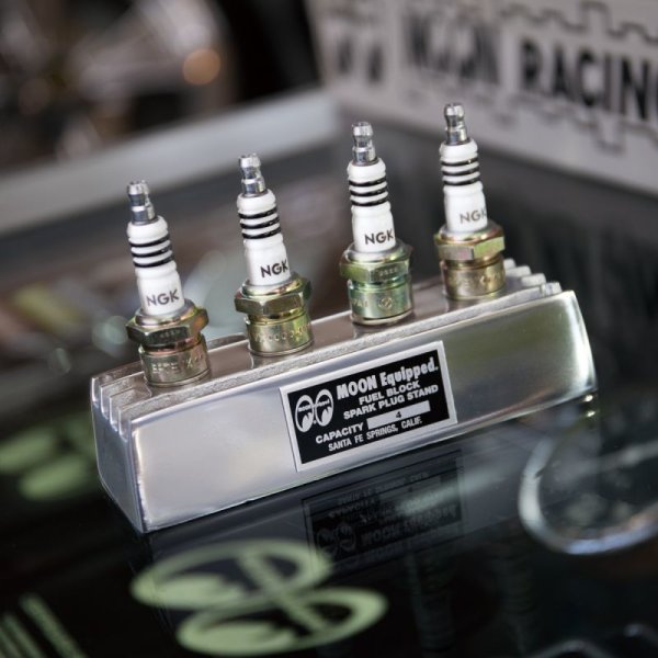 Photo1: MOON Fuel Block Spark Plug Stand (1)