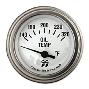 Photo: MOON Equipped 2inch Oil Temp  (Electric)   (White)