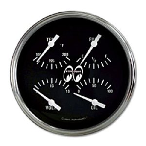 Photo: MOON Equipped 4 5/8inch QUAD Gauge   (Black)