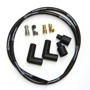 Photo: MOON Equipped Black Silicon Spark Plug Wire set for H-D