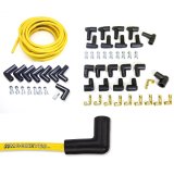 Photo: MOON SPARK PLUG WIRE SET YELLOW V8-90 Degree