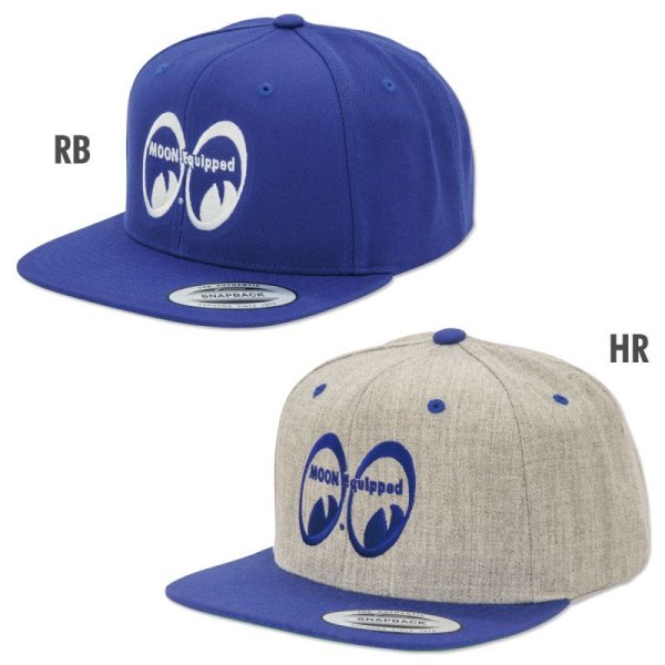 Photo3: MOON Equipped Eyeshape Wool Flat Visor Cap (3)