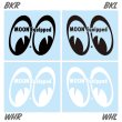 Photo1: MOON Equipped Eye Shape Die Cut Sticker (1)