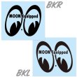 Photo2: MOON Equipped Eye Shape Die Cut Sticker (2)