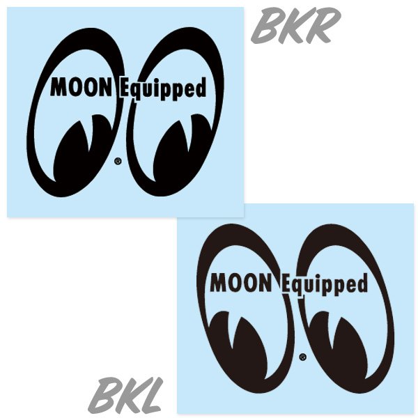 Photo2: MOON Equipped Eye Shape Die Cut Sticker (2)