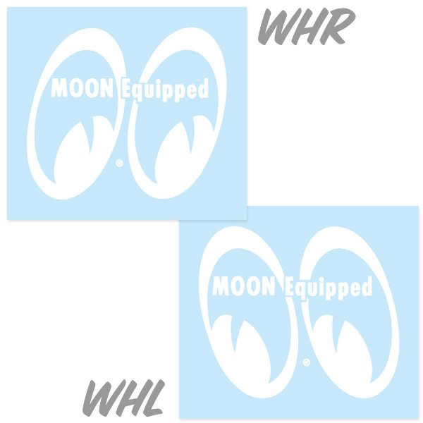 Photo3: MOON Equipped Eye Shape Die Cut Sticker (3)