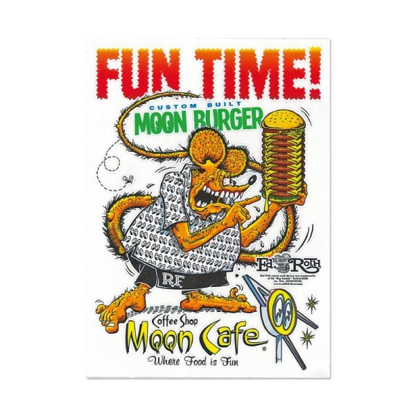 Photo2: Rat Fink x MOON Cafe Sticker (2)