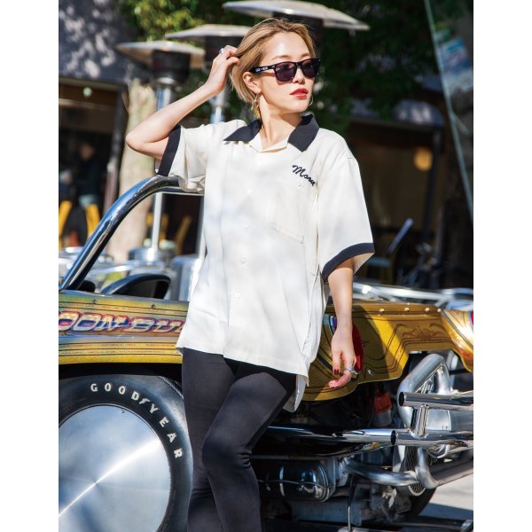 Photo4: MOON Equipped Bowling Shirt (4)