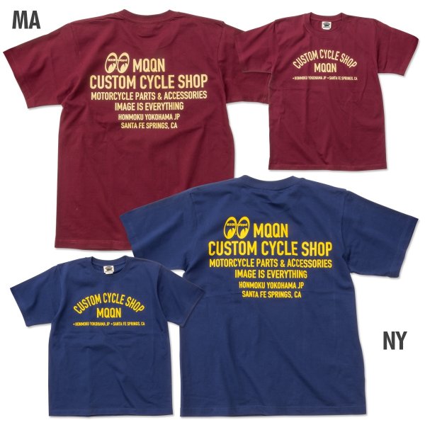 Photo3: MOON Custom Cycle Shop T-shirt (3)