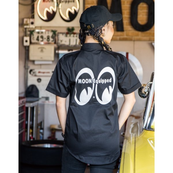Photo1: MOON Equipped Eyeshape Short Sleeve Work Shirts (1)