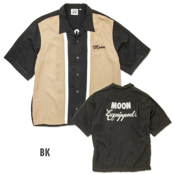 Photo6: MOON Equipped Two-tone Bowling Shirt (6)