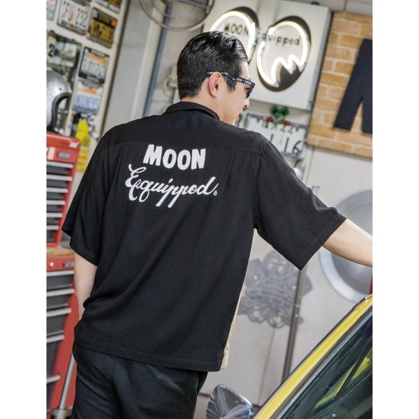 Photo4: MOON Equipped Two-tone Bowling Shirt (4)