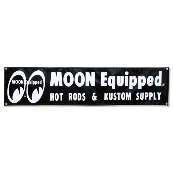 Photo1: MOON Equipped Black Vinyl banner (1)