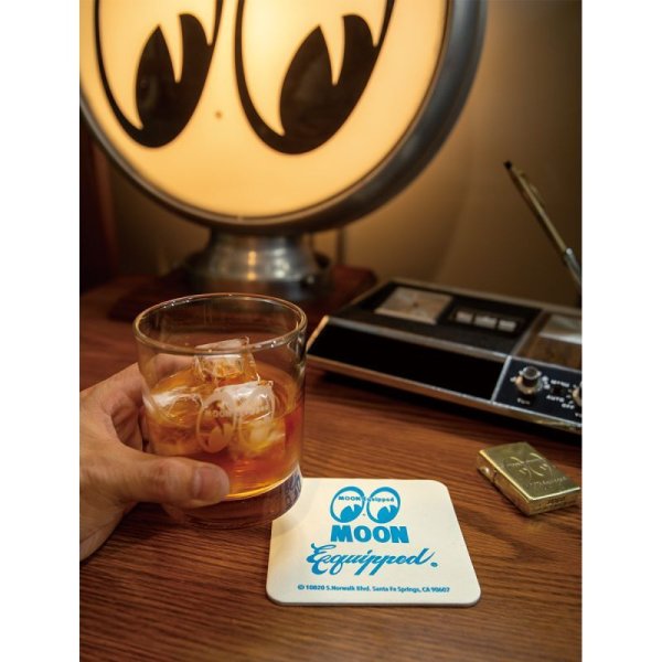 Photo1: MOON Equipped Paper Coaster (Light Blue) (1)