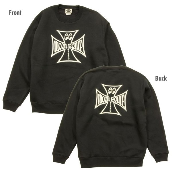 Photo2: MOON Equipped Iron Cross Sweatshirt Black (2)
