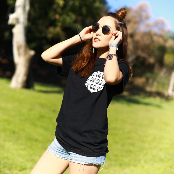 Photo3: MOON Equipped Fabric Pocket T-shirt (3)