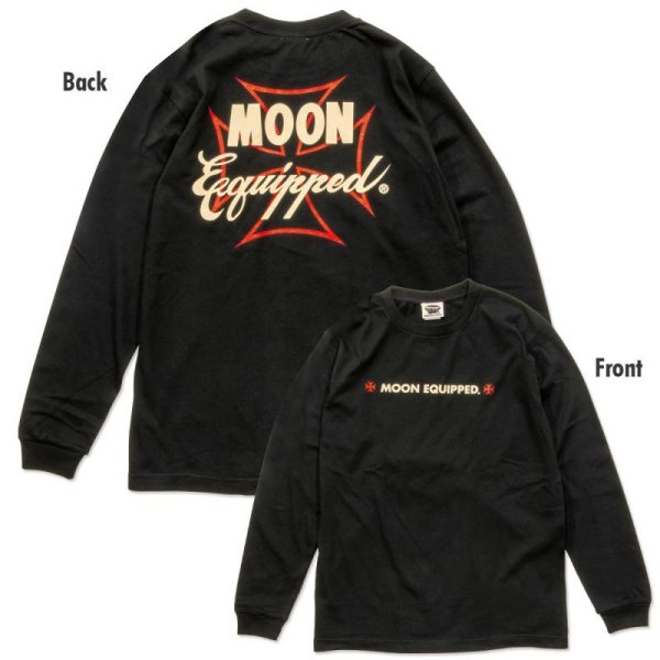 Photo3: MOON Equipped Iron Cross Line Long Sleeve T-shirt (3)