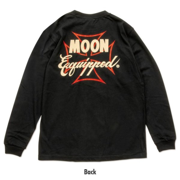 Photo4: MOON Equipped Iron Cross Line Long Sleeve T-shirt (4)