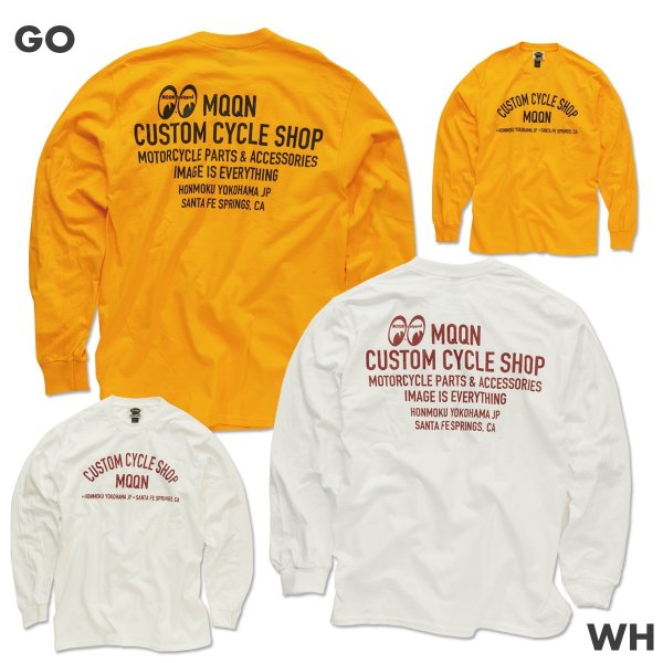 Photo1: MOON Custom Cycle Shop Long Sleeve T-shirt (1)
