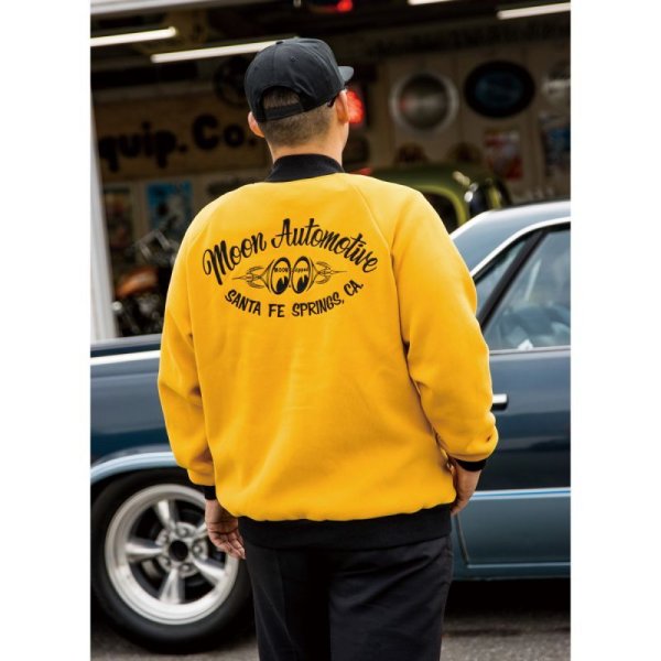Photo1: 【30%OFF】MOON Automotive Sweat Varsity Jacket (1)