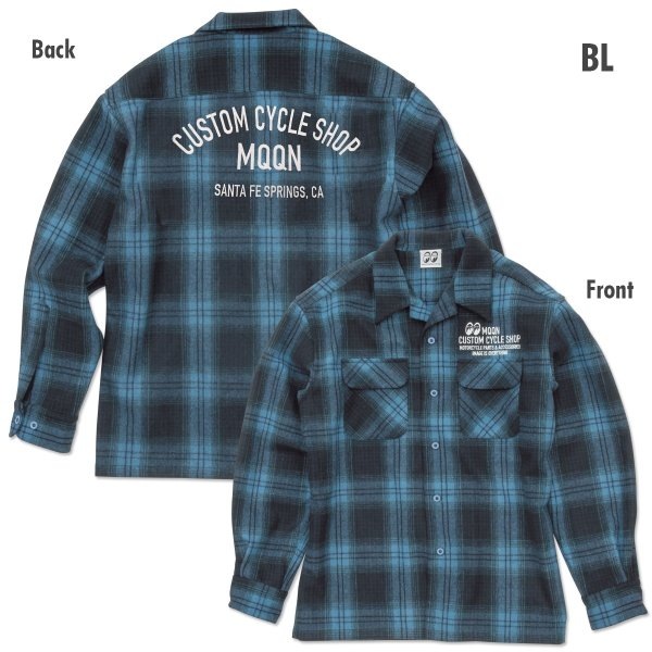 Photo6: 【30%OFF】MOON Custom Cycle Shop Wool Check Shirt (6)
