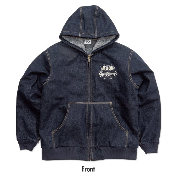 Photo5: Iron Cross Denim Hooded Jacket (5)