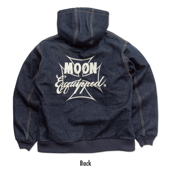 Photo6: Iron Cross Denim Hooded Jacket (6)