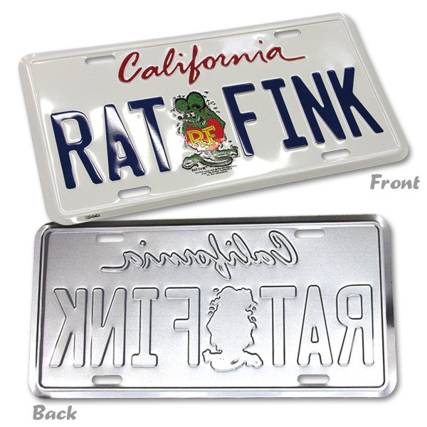 Photo2: Rat Fink California Plate (2)