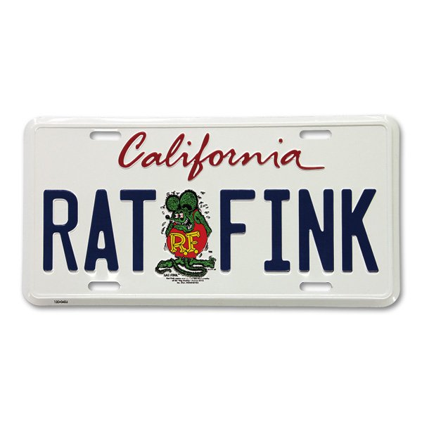 Photo1: Rat Fink California Plate (1)