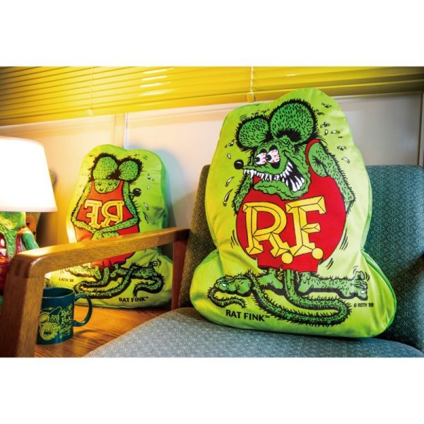 Photo3: Rat Fink Die-Cut Cushion (3)