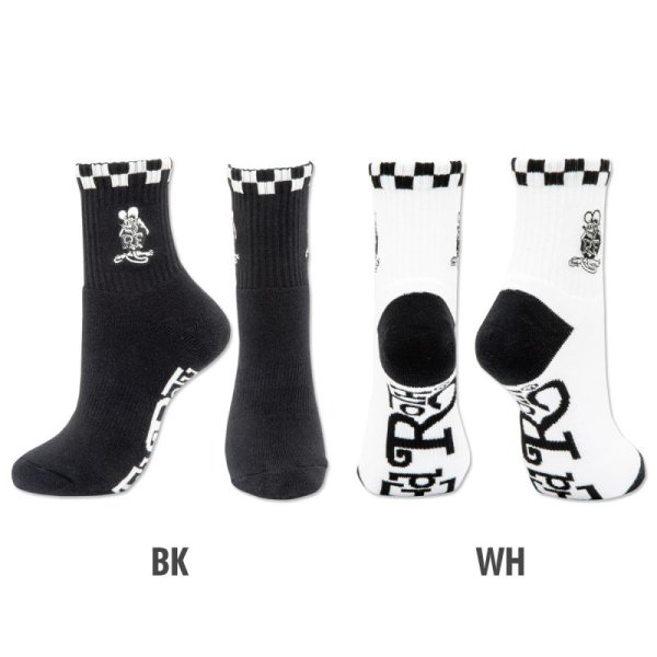 Photo2: Rat Fink Embroidery Short Socks (2)