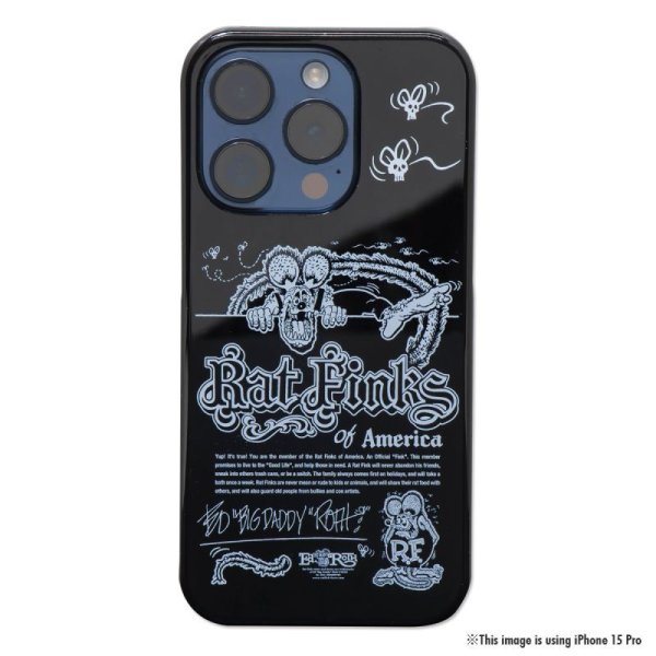 Photo2: Rat Fink of USA iPhone 15 Hard Case Black (2)