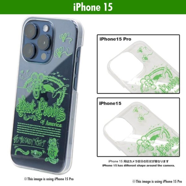Photo1: Rat Fink of USA iPhone 15 Hard Case Clear (1)