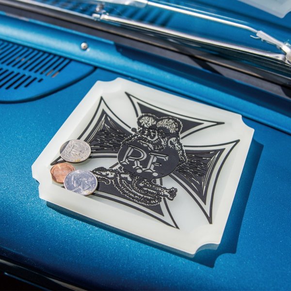 Photo1: Rat Fink Rubber Tray Iron Cross (1)