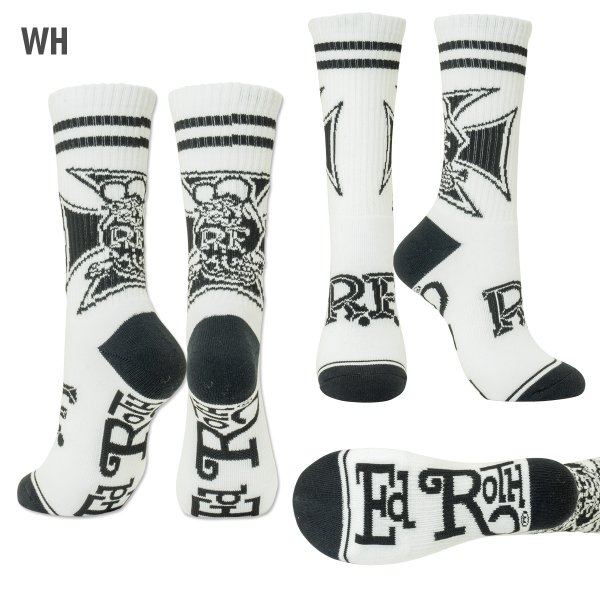 Photo2: Rat Fink Iron Cross Socks (2)